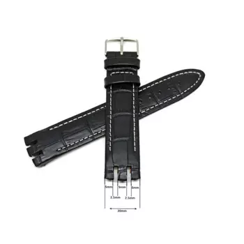 Ремешок для часов Swatch Irony, черный ремешок из натуральной кожи для больших часов YTS400 , YTS401 , YTS402 , YTS403 , YTS409 , YTS713, YTB400, 20 мм