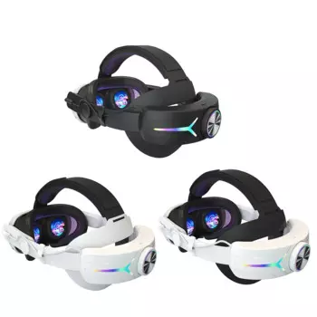 Ремешок для головы RGB, удобный регулируемый сменный Элитный ремешок VR, перезаряжаемый с батареей 8000 мАч для аксессуаров Meta Quest 3
