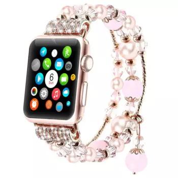 Ремешок для наручных часов Apple Watch, креативный индивидуальный браслет для ювелирных изделий IWATCH с агатом и кристаллами