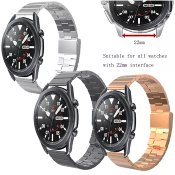 Ремешок для Samsung Gear S3 Frontier/Classic, металлический браслет из нержавеющей стали для Galaxy 46 мм, 22 мм, R800