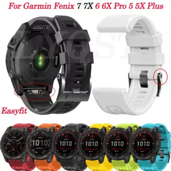 Ремешок для смарт-часов Fenix 7 7X, силиконовый спортивный браслет для Garmin Fenix 6 6X Pro 5 5X Plus Epix 935 QuickFit, 22 26 мм