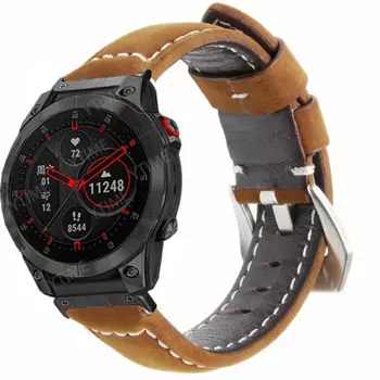 Ремешок для смарт-часов Garmin Fenix 7 7X 5 5X Plus 6 6X Pro MARQ/ Epix/Instinct 2, быстросъемный кожаный браслет 22 мм 26 мм