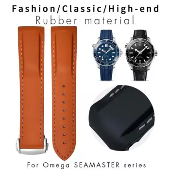Ремешок HAODEE силиконовый для часов, резиновый браслет для Omega Seamaster 300, Speedmaster, Planet, Ocean, Seiko, 18 мм 19 м 20 мм 21 мм 22 мм