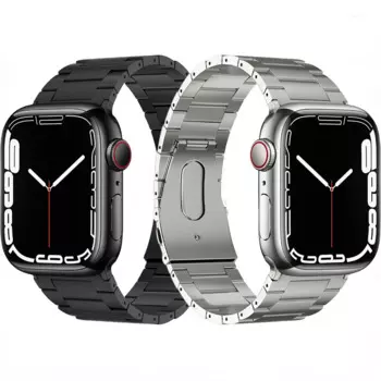 Ремешок из чистого титана для Apple Watch 49 мм 45 мм 41 мм 44 мм 40 мм, металлический браслет из нержавеющей стали для iWatch Series Ultra 876543SE