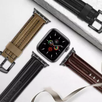 Ремешок из натуральной кожи для Apple watch band 49 мм 44 мм 40 мм 45 мм 41 мм 42 мм 38 мм, браслет correa для iWatch Ultra series 8 7 se 6 5 4 3