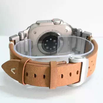 Ремешок из натуральной кожи для Apple Watch Ultra 2 9 8 7 49 мм 45 мм Роскошный браслет для iWatch Series 3 4 5 6 se 42 мм 44 мм Ремешок Correa