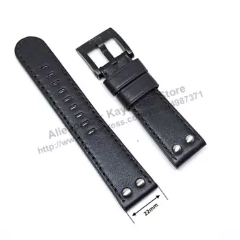 Ремешок из натуральной кожи для часов, черный браслет для TW Steel CEB103 , CEB115 , CEB116 , NR6 , CE1052, CE1051, 22 мм