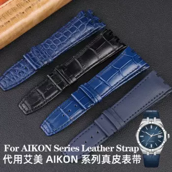 Ремешок из натуральной воловьей кожи/крокодиловой кожи для Мориса LACROIX Watch AIKON Series VENTURE 6008 AI6038 AI6058, нейлоновый браслет-цепочка