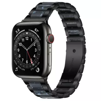 Ремешок из нержавеющей стали для apple watch se series 6 5 4 44 мм 40 мм, браслет для iwatch 6 3 42 мм 38 мм, синий черный