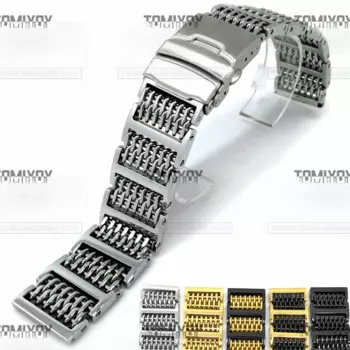 Ремешок из нержавеющей стали для часов, 20 22 24 мм