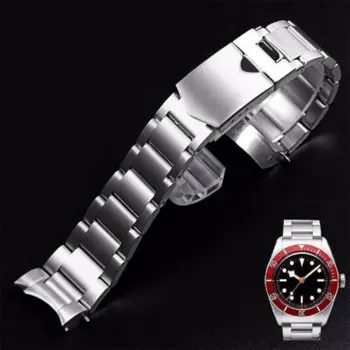 Ремешок из нержавеющей стали для наручных часов Tudor Black Bay 79230 79730 с маленькими красными и синими цветами, 22 мм