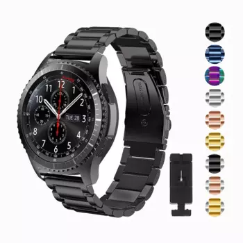 Ремешок из нержавеющей стали для Samsung Galaxy Watch 42 46 мм, браслет для Huawei GT Amazfit Bip GTR, аксессуары для часов, 20 мм 22 мм