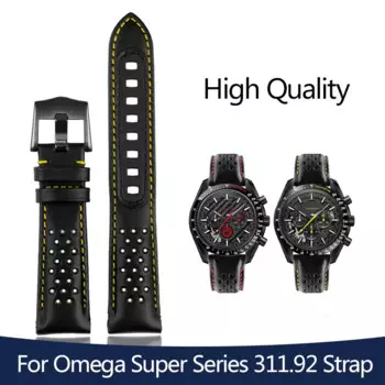 Ремешок из телячьей кожи для часов Omega Super Moon Dark Side Apollo 8 Series, мужской браслет для часов, 21 мм, 311,92 дюйма, 311.92.44