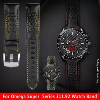 Ремешок из телячьей кожи для часов Omega Super Moon Dark Side Apollo 8 Series, мужской браслет для часов, 21 мм, 311,92 дюйма, 311.92.44