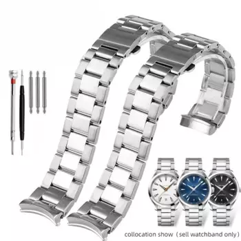 Ремешок изогнутый из нержавеющей стали для часов Omega Seahorse 150, AT150, 300, 20 мм