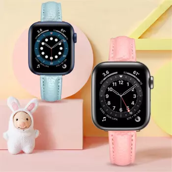 Ремешок кожаный для Apple Watch 6 Se Band 40 мм 44 мм, узкий женский браслет для Iwatch Band Series 5 4 3 38 мм 42 мм, ширина 14 мм