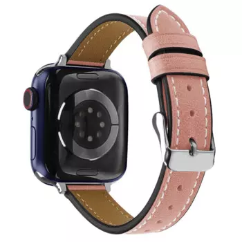 Ремешок кожаный для apple watch se, тонкий браслет для iwatch se 6 5 4 3 44 мм 42 мм, тонкий для девушек, 40 мм 38 мм