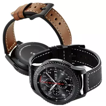 Ремешок кожаный для Galaxy Watch 46 мм, сменный Браслет с пряжкой для Samsung Gear S3 Frontier 22 мм
