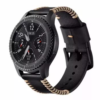 Ремешок кожаный для наручных часов Samsung Galaxy Watch 46 мм, браслет для Galaxy Watch active 2 40 мм 44 мм, 22 мм 20 мм