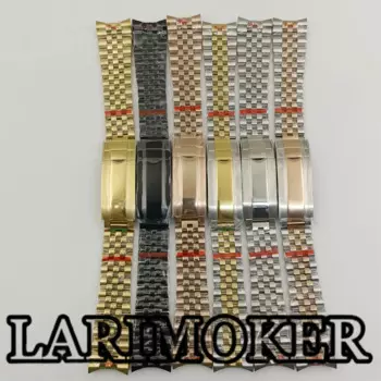 Ремешок LARIMOKER складной для часов, браслет из нержавеющей стали 904L, подходит для часов диаметром 36 мм, 39 мм, 40 мм