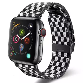 Ремешок нейлоновый для Apple Watch 6, черный, белый, черный, желтый, серия 5/4/3/2/1, 40/44 мм, 38/42 мм, Нержавеющая Пряжка