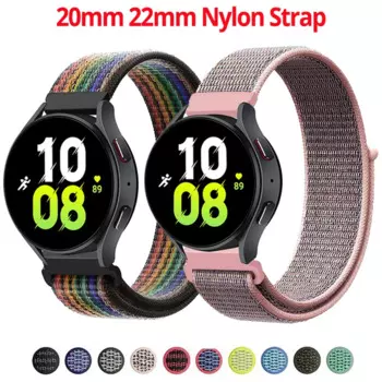 Ремешок нейлоновый для Samsung Galaxy Watch 4/5/6 40 мм 44 мм Active 2 Gear S3, браслет для Huawei Watch GT 4 GT3, 50 шт., 22 мм 20 мм
