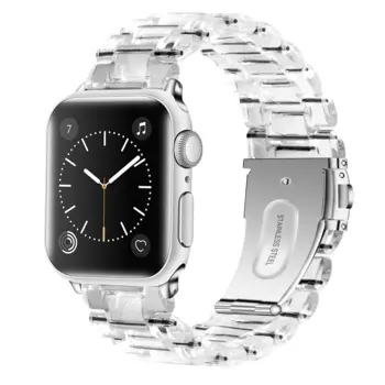 Ремешок полимерный для apple watch 5 band 44 мм 40 мм, прозрачный браслет для iwatch band Series 4 3, браслет для наручных часов 42 мм 38 мм