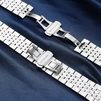 Ремешок SEAKOSS из нержавеющей стали 316L с металлической пряжкой-бабочкой шириной 20 мм 22 мм, ремешок для наручных часов с хронографом 1963