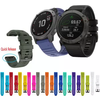Ремешок силиконовый для Garmin Fenix 6 6X Pro 5 5S 5X Plus 3HR Fenix7 7X, быстросъемный браслет для наручных часов Easyfit, 26 20 22 мм