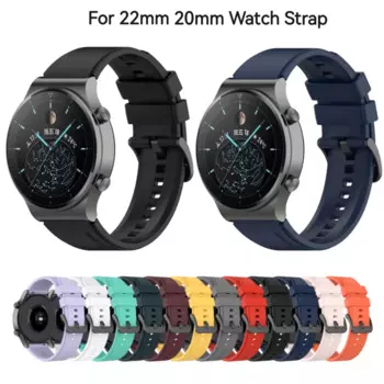 Ремешок силиконовый для Huawei Watch GT3 Pro, оригинальный браслет для наручных часов Samsung Watch 3, Amazfit GTR 3 47 мм, 22 мм