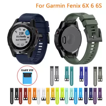 Ремешок силиконовый для наручных часов Garmin Fenix 5X 5 5S Plus 6 6X 3 3 HR Forerunner 935 Pro, 26 мм 22 мм 20 мм