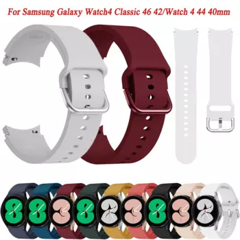 Ремешок силиконовый для Samsung Galaxy Watch 4 Classic, спортивный браслет для смарт-часов 46 мм 42 мм 4 44 мм 40 мм