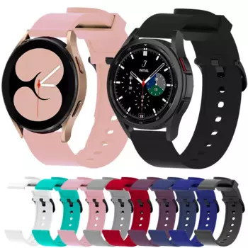 Ремешок силиконовый для Samsung galaxy watch 4 Classic, спортивный браслет для Galaxy Watch 4 40 мм 44 мм, 46 мм 20 мм