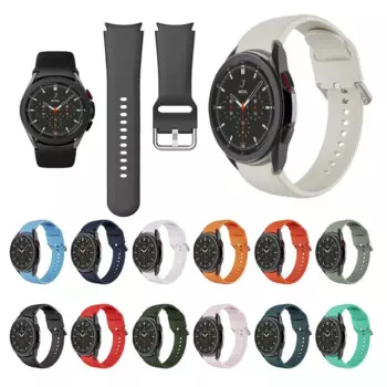 Ремешок силиконовый для Samsung Galaxy Watch 4 classic, спортивный браслет с изогнутым концом для смарт-часов, 46 мм 42 мм 40 мм
