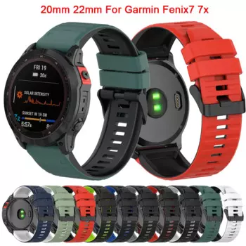 Ремешок силиконовый для смарт-часов Garmin Fenix 7X 7 6 6X Pro, браслет для 5 GPS 5X Plus 3 HR, 26 22 мм