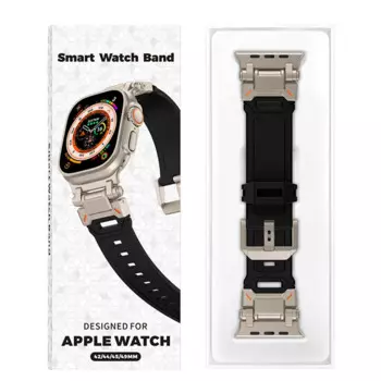 Ремешок спортивный из ТПУ для Apple Watch 9 45 мм Ultra 2 49 мм 44 мм 42 мм, силиконовый браслет из титана для iwatch 9 8 SE 7 6 4 5 3 2 1