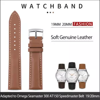 Ремешок TINTAG из натуральной кожи NAPPA, аксессуары для часов, 19 мм 20 мм, ремешок для часов Omega Seamaster 300 AT150