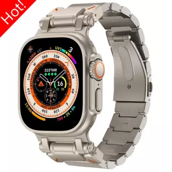 Ремешок титановый для Apple Watch Band Ultra 2 1 49 мм 45 мм 42 мм 44 мм, металлический браслет для Iwatch Series Ultra 9 8 7 6 5 SE 4