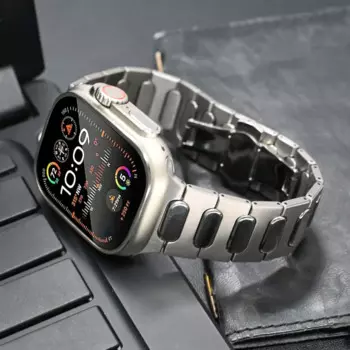 Ремешок титановый для Apple Watch Ultra, деловой браслет для iWatch Series 9 8 7 se 6 5 4 3 correa, 49 мм 42 мм 44 мм 45 мм