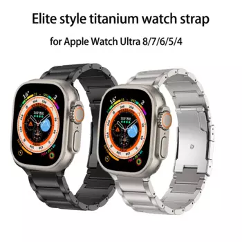 Ремешок титановый для Apple Watch Ultra, умный металлический браслет для часов 8 7 6 5 4 49 мм 45 мм 44 мм
