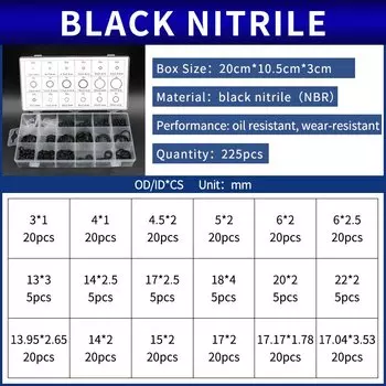 Ремкомплект, комплект уплотнительных колец из силиконовой резины, прокладки, уплотнительные ленты из нитриловой резины, уплотнительные кольца высокого давления, уплотнительная резинка 134a, уплотнительные кольца