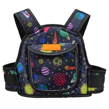 Ремни безопасности для детей мотоцикла с карманом для хранения, пряжка, дышащий регулируемый ремень безопасности мотоцикла для детей