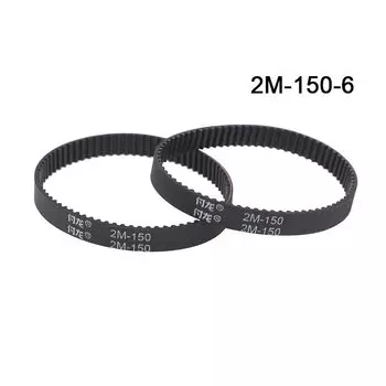 Ремни синхронизации HUXUAN 2 шт., черные, резиновые, 2GT/2M, 6 мм