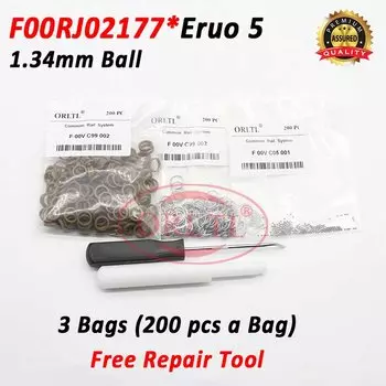 Ремонтные шарики 1,34 мм F00RJ02177, комплект прокладок уплотнительных колец F 00R J02 177, подходит для инжекторов BOSCH