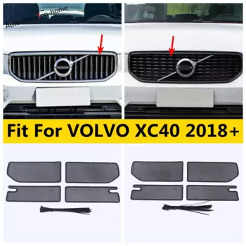 Решетка переднего бампера, сетка от насекомых, сетка, вставка, защитная накладка для VOLVO XC40 2018-2023, внешние аксессуары