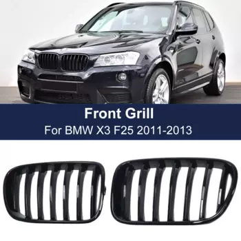 Решетка радиатора для BMW X3 F25 2010 2011 2012 2013, 2 шт.