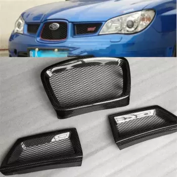 Решетка радиатора для Subaru Impreza 9th WRX/STI, из углеродного волокна, CRV, сетчатый сплиттер переднего бампера, аксессуары для отделки, установка 2006 2007, 3 шт.