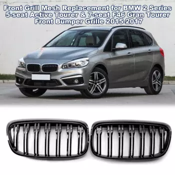 Решетка радиатора F45, черная, для 5-местной активной решетки BMW 2 серии, 7-местная, F46, Gran Tourer, Решетка переднего бампера 2015-2017