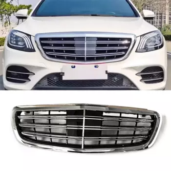 Решетка решетки переднего бампера для Mercedes-Benz W222 S-Class S320 S400 S350 S500 S450 S600 2014-2019 Facelift ABS Racing решетка