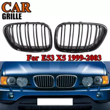 Решетки для радиатора BMW X5 E53 1998-2003, Сменные решетки для радиатора в спортивном стиле, глянцевые черные